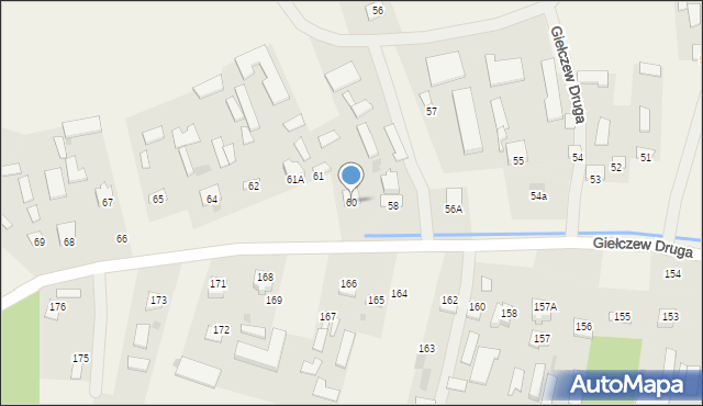 Giełczew Druga, Giełczew Druga, 60, mapa Giełczew Druga