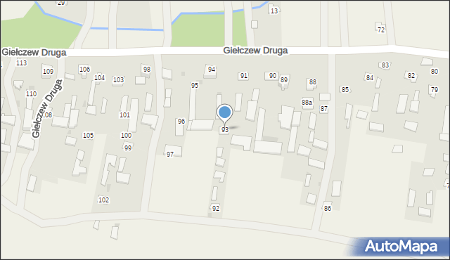 Giełczew Druga, Giełczew Druga, 93, mapa Giełczew Druga
