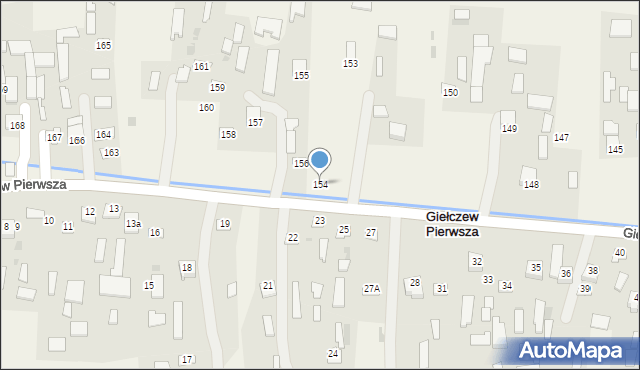 Giełczew Pierwsza, Giełczew Pierwsza, 154, mapa Giełczew Pierwsza