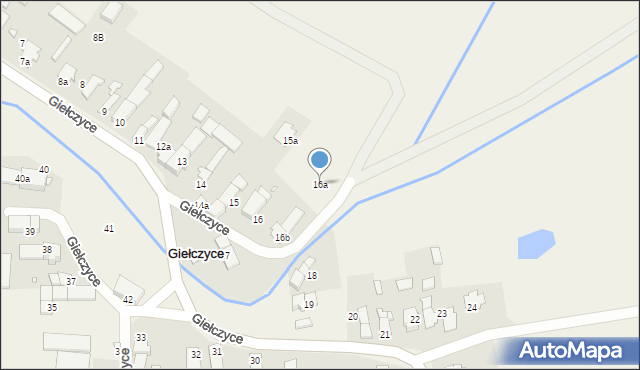 Giełczyce, Giełczyce, 16a, mapa Giełczyce