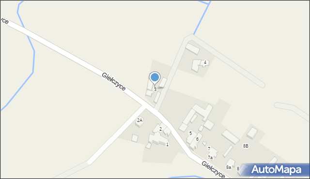 Giełczyce, Giełczyce, 3, mapa Giełczyce