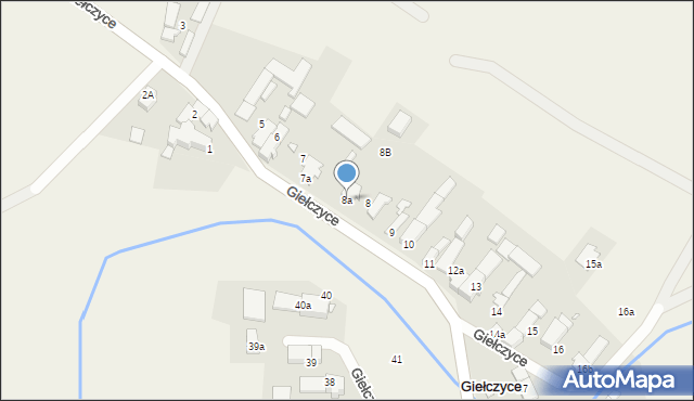 Giełczyce, Giełczyce, 8a, mapa Giełczyce