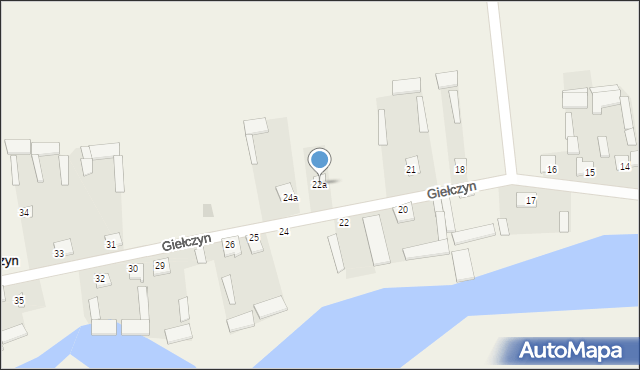 Giełczyn, Giełczyn, 22a, mapa Giełczyn