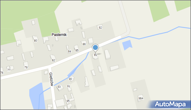 Giełzów, Giełzów, 81, mapa Giełzów