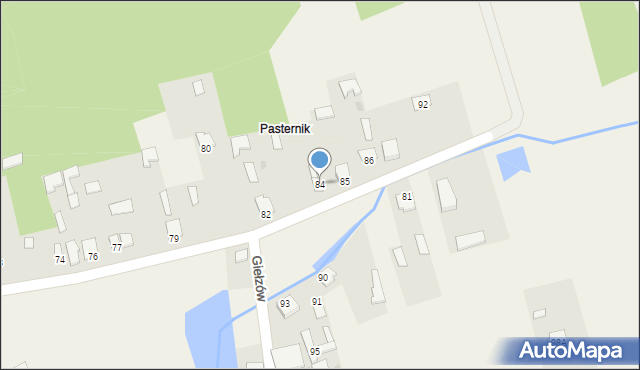 Giełzów, Giełzów, 84, mapa Giełzów