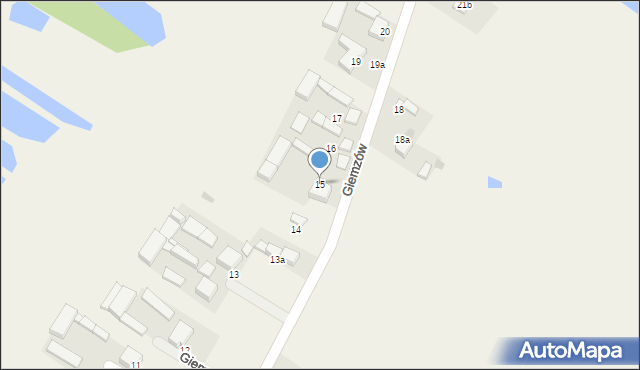Giemzów, Giemzów, 15, mapa Giemzów