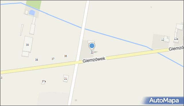 Giemzówek, Giemzówek, 11, mapa Giemzówek