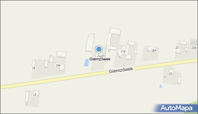 Giemzówek, Giemzówek, 17b, mapa Giemzówek