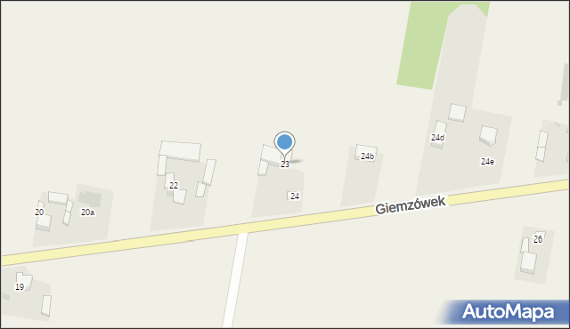 Giemzówek, Giemzówek, 23, mapa Giemzówek