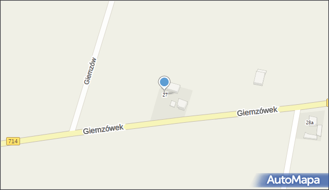 Giemzówek, Giemzówek, 27, mapa Giemzówek