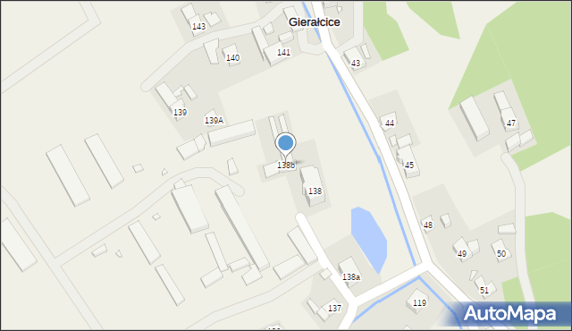 Gierałcice, Gierałcice, 138b, mapa Gierałcice