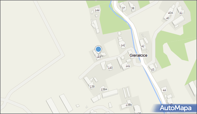 Gierałcice, Gierałcice, 143, mapa Gierałcice