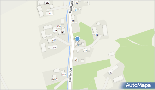 Gierałcice, Gierałcice, 33, mapa Gierałcice