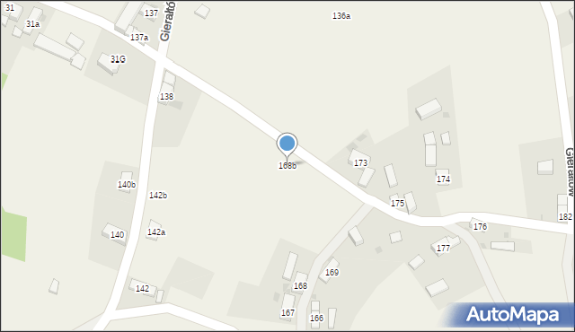 Gierałtów, Gierałtów, 168b, mapa Gierałtów