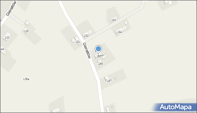 Gierałtów, Gierałtów, 190, mapa Gierałtów