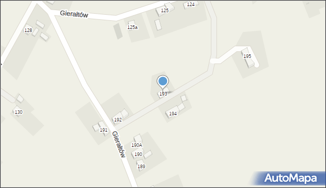 Gierałtów, Gierałtów, 193, mapa Gierałtów