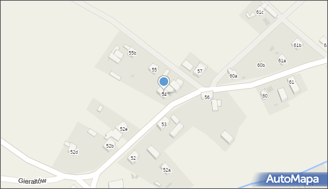 Gierałtów, Gierałtów, 54, mapa Gierałtów