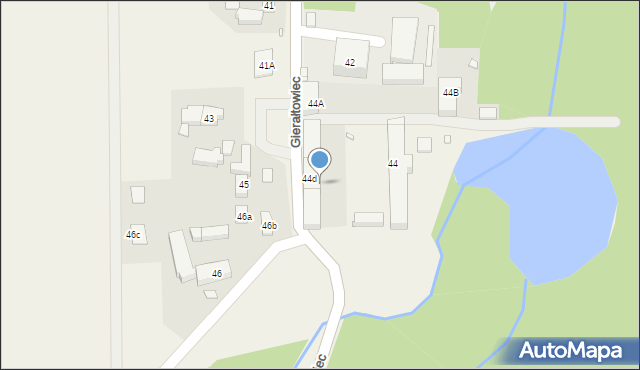 Gierałtowiec, Gierałtowiec, 44f, mapa Gierałtowiec
