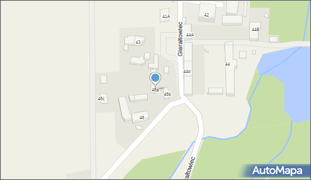 Gierałtowiec, Gierałtowiec, 46a, mapa Gierałtowiec