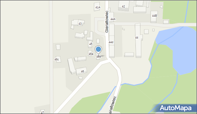 Gierałtowiec, Gierałtowiec, 46b, mapa Gierałtowiec