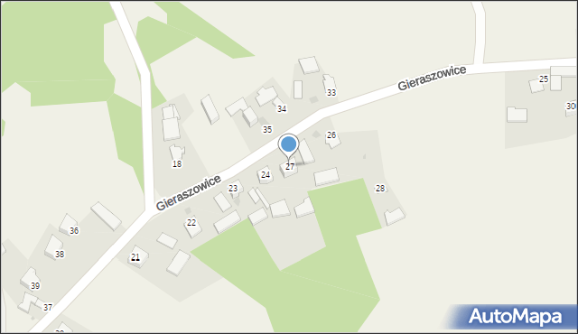 Gieraszowice, Gieraszowice, 27, mapa Gieraszowice