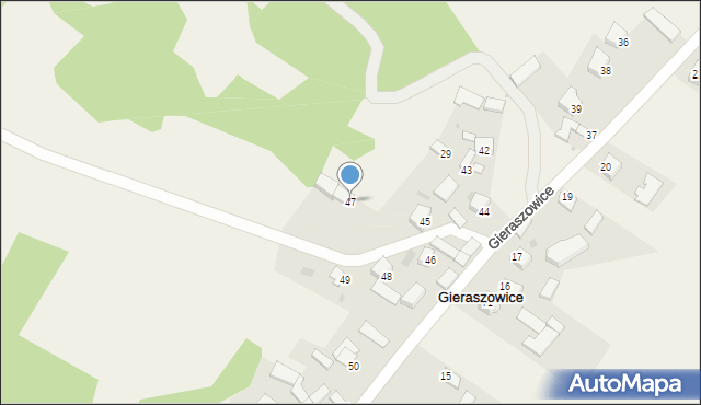 Gieraszowice, Gieraszowice, 47, mapa Gieraszowice