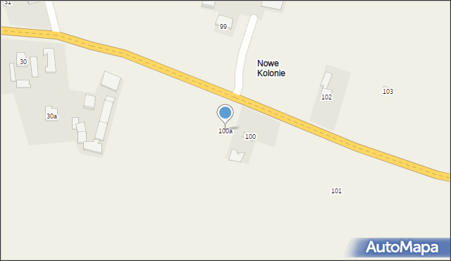 Gierczyce, Gierczyce, 100a, mapa Gierczyce