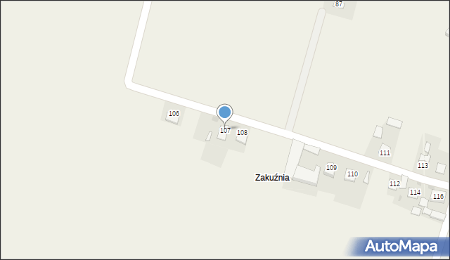 Gierczyce, Gierczyce, 107, mapa Gierczyce