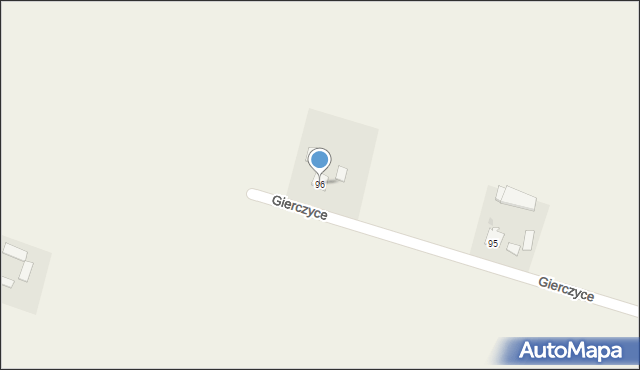 Gierczyce, Gierczyce, 96, mapa Gierczyce