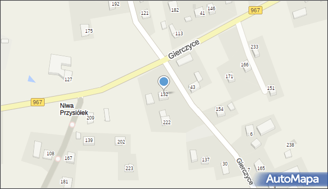 Gierczyce, Gierczyce, 132, mapa Gierczyce
