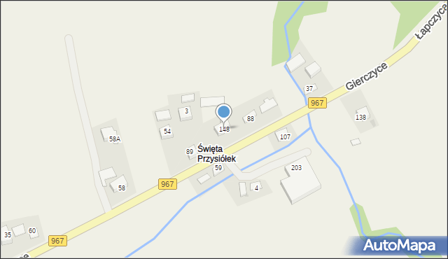 Gierczyce, Gierczyce, 148, mapa Gierczyce