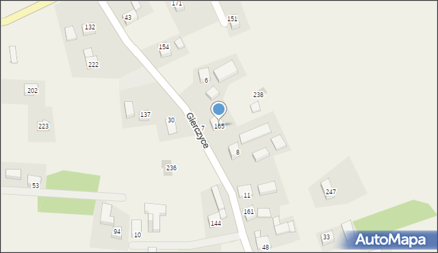 Gierczyce, Gierczyce, 165, mapa Gierczyce