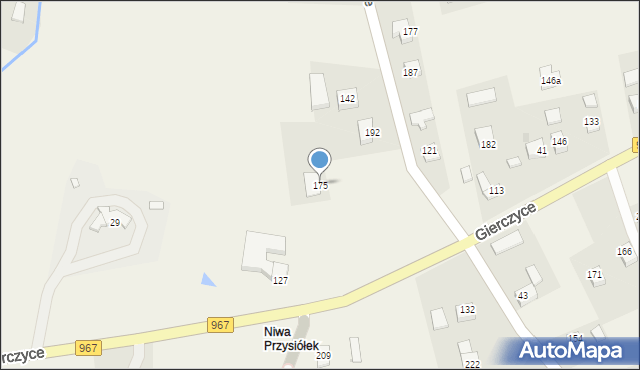 Gierczyce, Gierczyce, 175, mapa Gierczyce