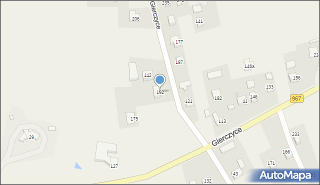 Gierczyce, Gierczyce, 192, mapa Gierczyce
