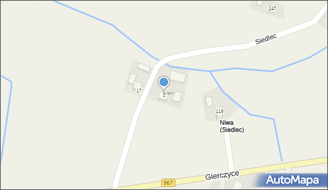 Gierczyce, Gierczyce, 2, mapa Gierczyce