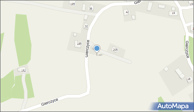 Gierczyce, Gierczyce, 256, mapa Gierczyce