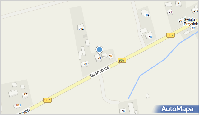 Gierczyce, Gierczyce, 35, mapa Gierczyce