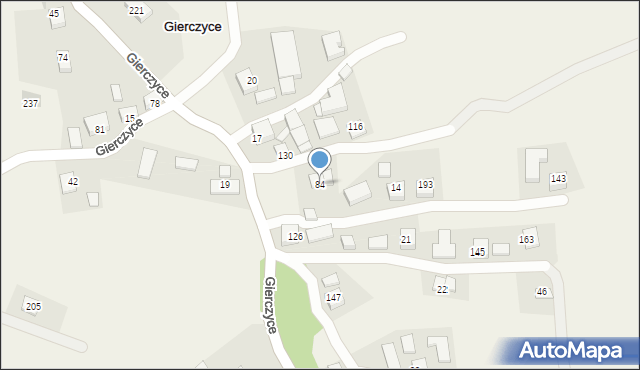 Gierczyce, Gierczyce, 84, mapa Gierczyce