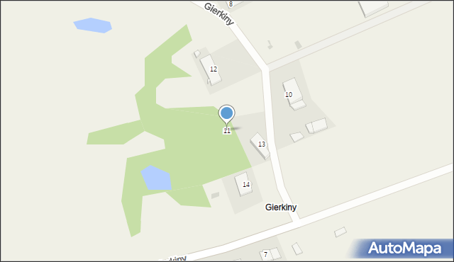 Gierkiny, Gierkiny, 11, mapa Gierkiny