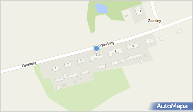 Gierkiny, Gierkiny, 4, mapa Gierkiny