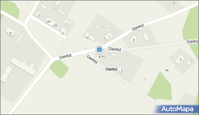 Gierłoż, Gierłoż, 6, mapa Gierłoż