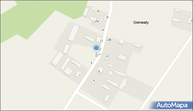 Gierwaty, Gierwaty, 11, mapa Gierwaty