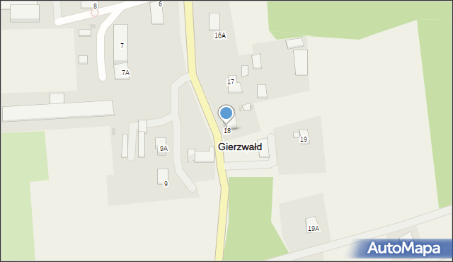 Gierzwałd, Gierzwałd, 18, mapa Gierzwałd