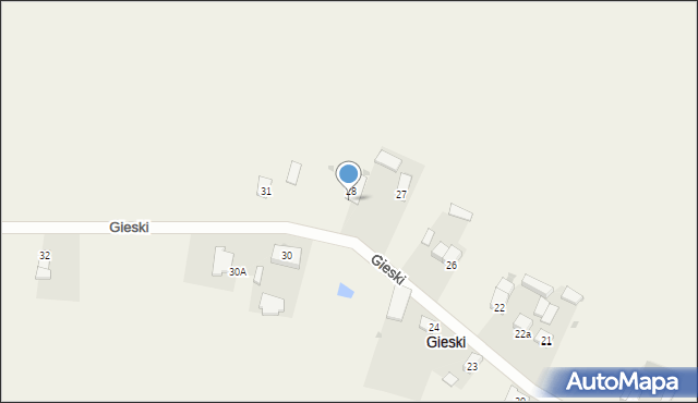 Gieski, Gieski, 29, mapa Gieski