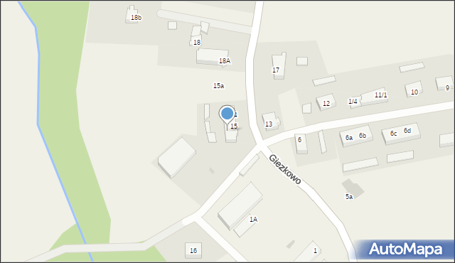 Giezkowo, Giezkowo, 15/2, mapa Giezkowo
