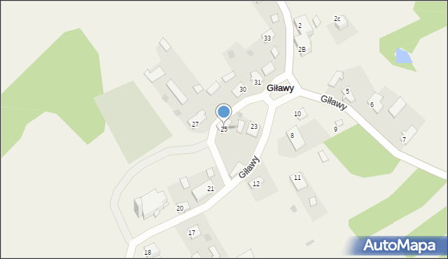 Giławy, Giławy, 25, mapa Giławy