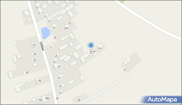 Gilów, Gilów, 21, mapa Gilów