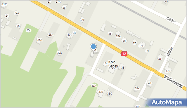 Gilów, Gilów, 32A, mapa Gilów