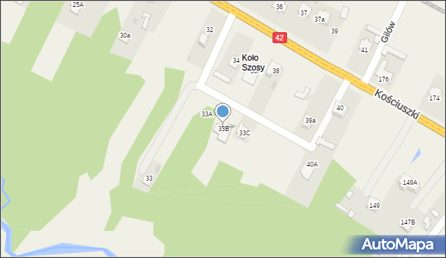 Gilów, Gilów, 33B, mapa Gilów