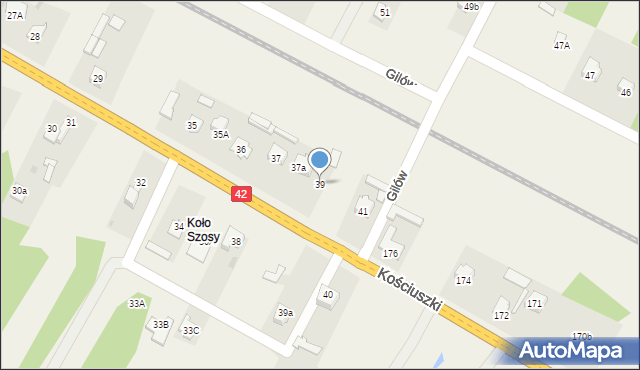 Gilów, Gilów, 39, mapa Gilów